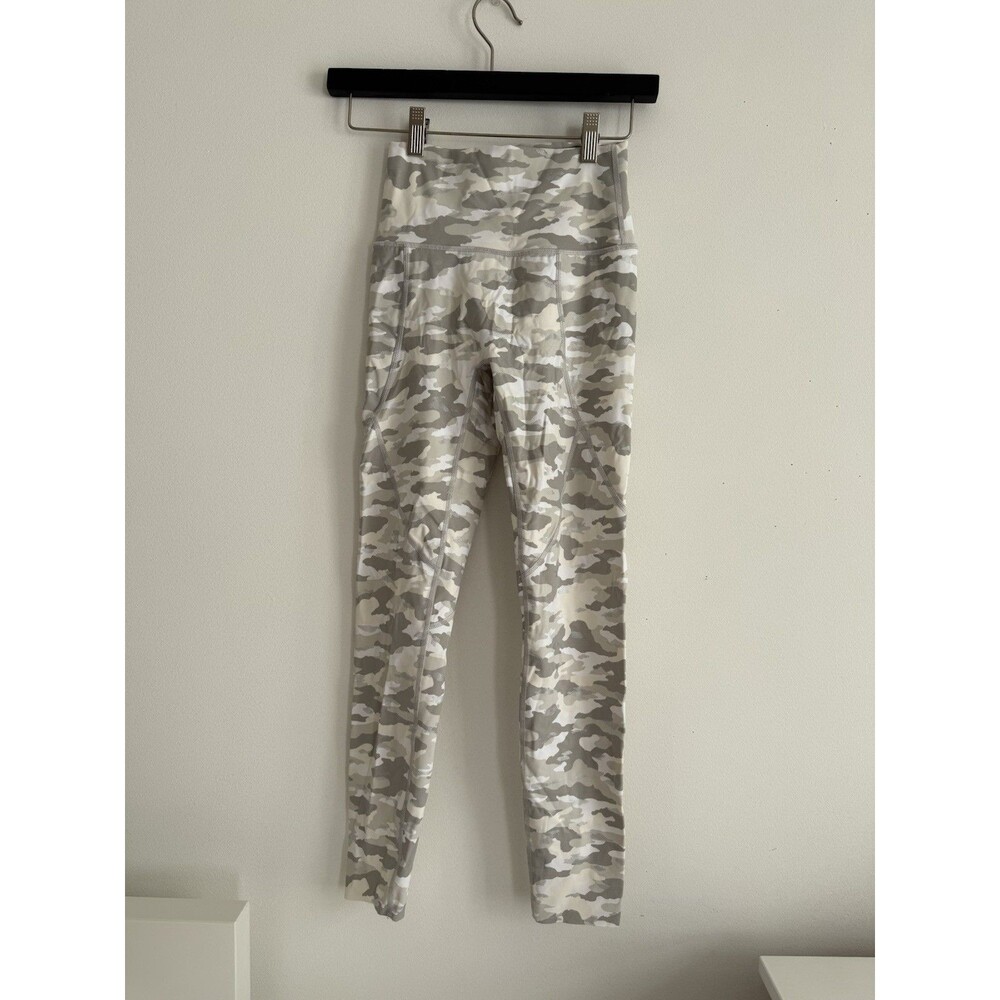✿ Aerie Camo High Rise Leggings Size S Gray White Athletic Yoga Stretch Pants